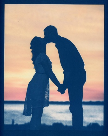 Toned Cyanotype Portrait