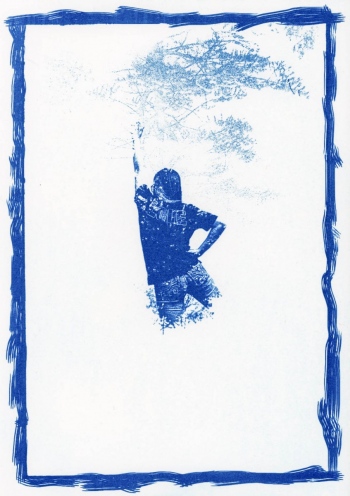 Double Exposure - Cyanotype from 35mm Film