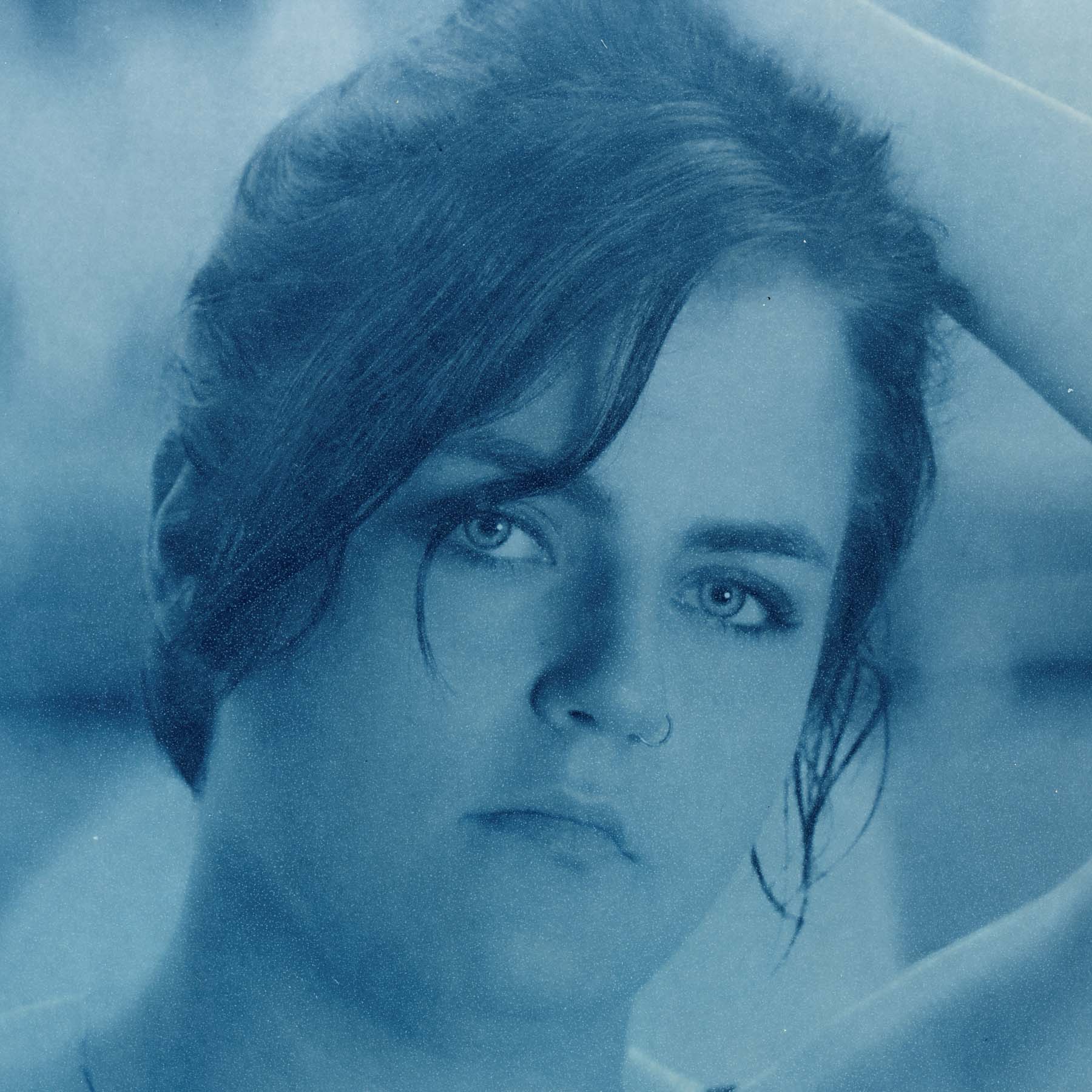 cyanotype of woman model