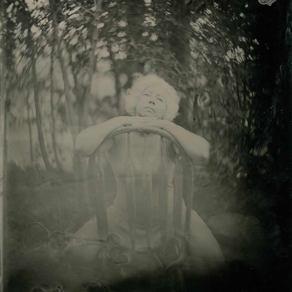 tintype woman model portrait