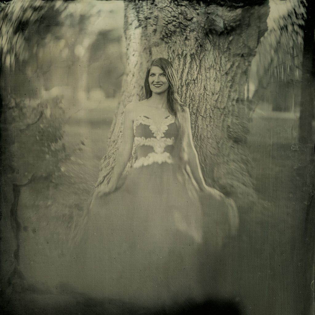 tintype woman model portrati
