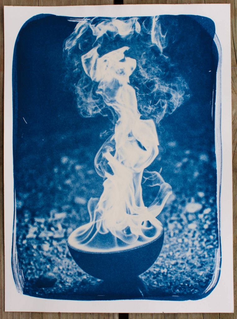 fire cyanotype