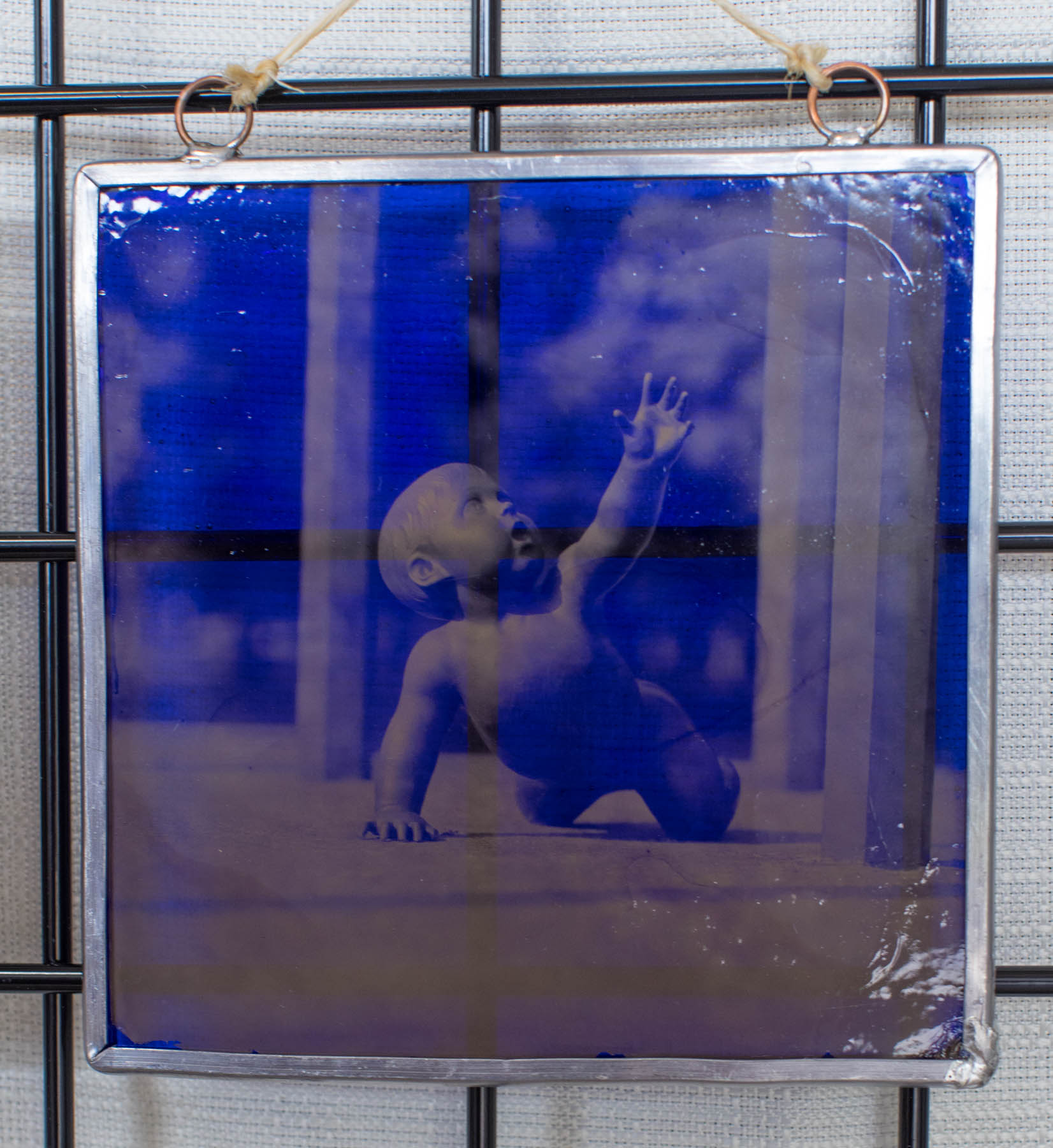 Ambrotype portrait on glass of a young child