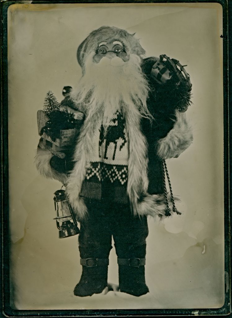 Tintype portrait of Santa Doll
