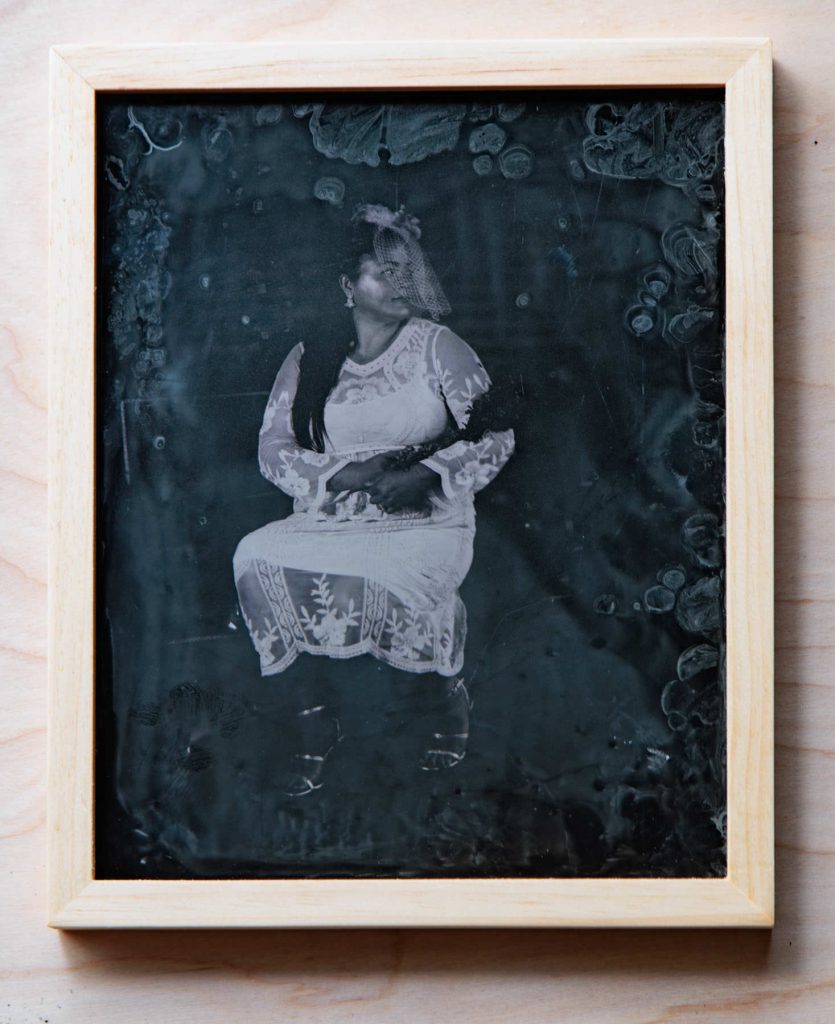 wedding bride in a tintype portrait