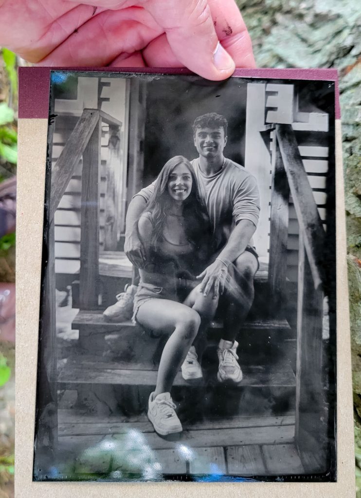 tintype of a young couple