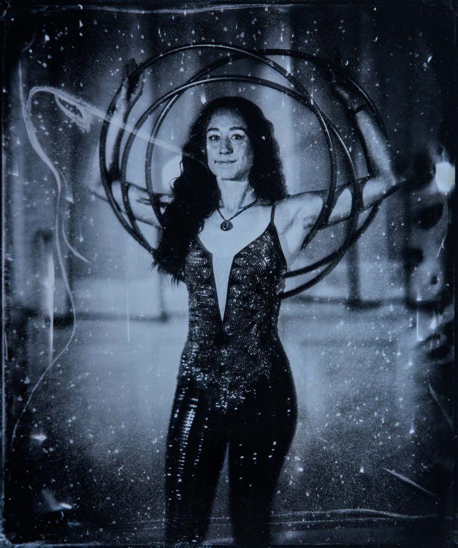 Tintype of a circus performer