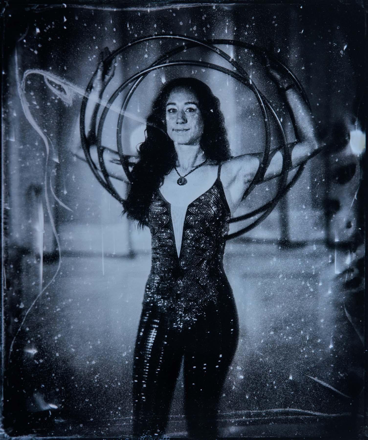 Tintype of a circus performer