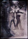 Tintype portrait of two fire artists