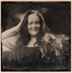 model headshot on a 12x12 silver collodion photograph