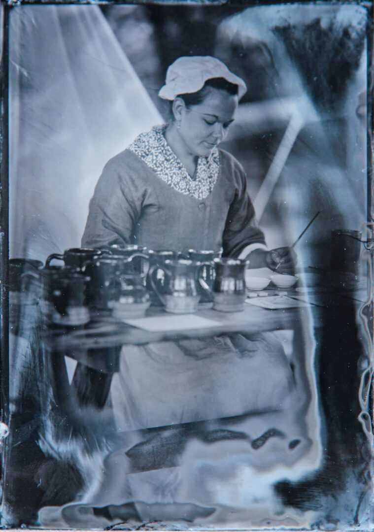 Tintype portrait of an Historical Pottery Artist