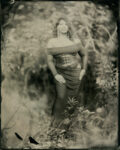 Gothic tintype of Francheska in a dress