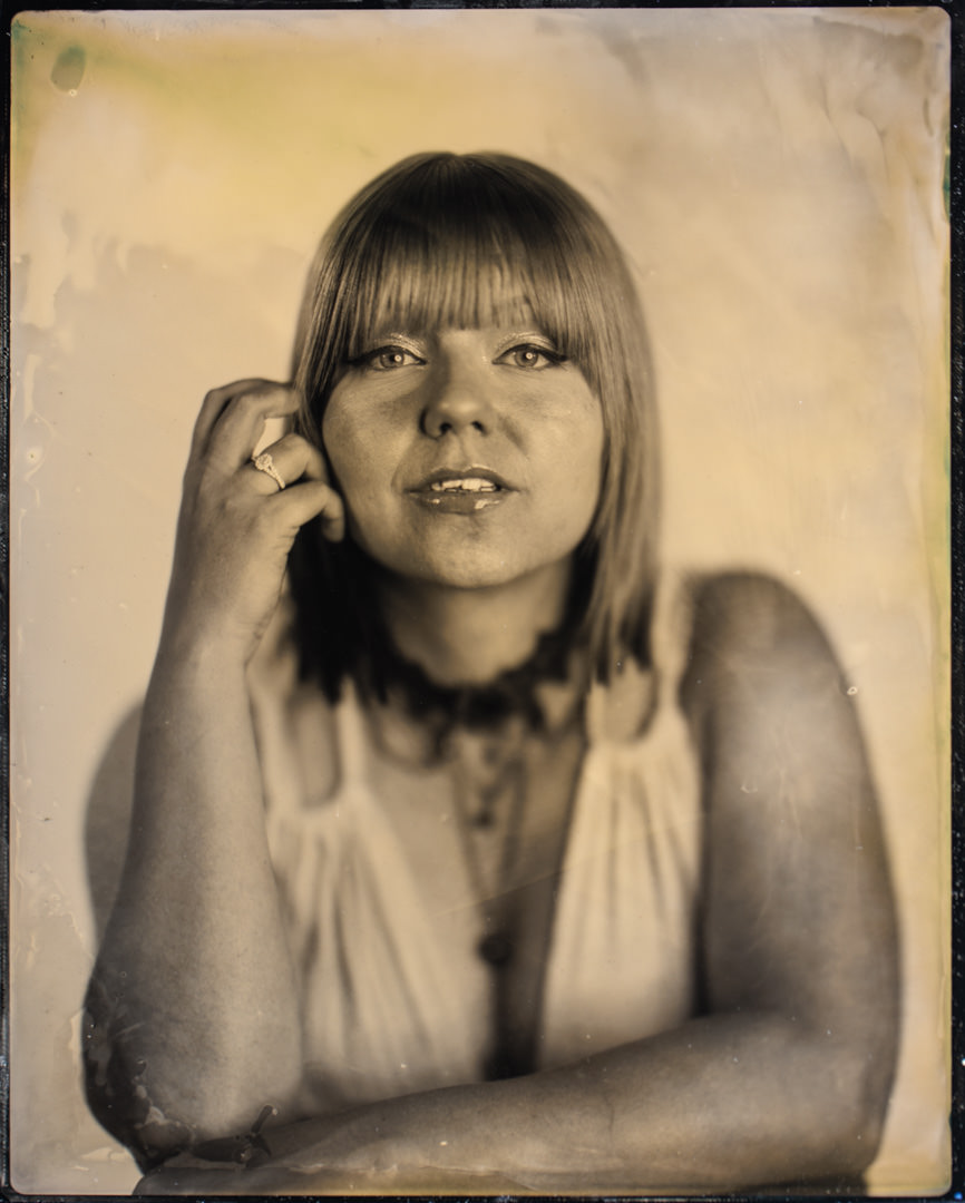 8x10 tintype headshot of a model