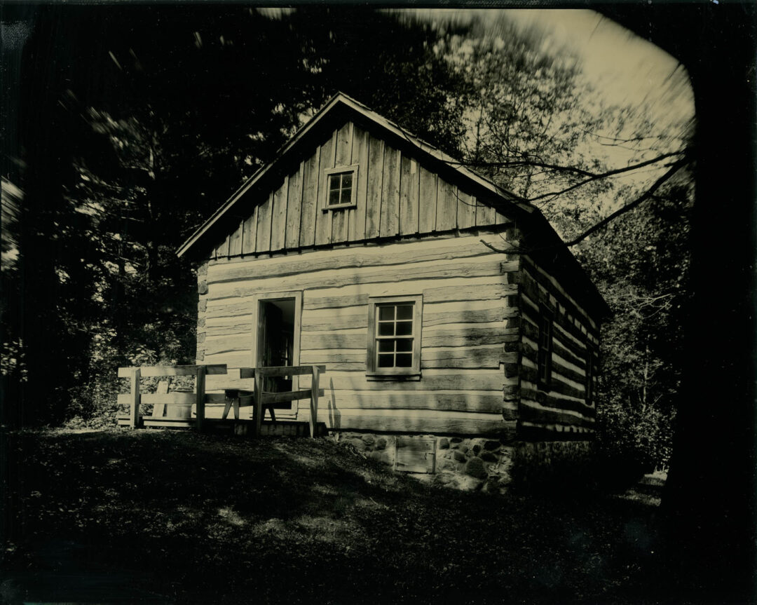 Tintype of Kunze Cabin